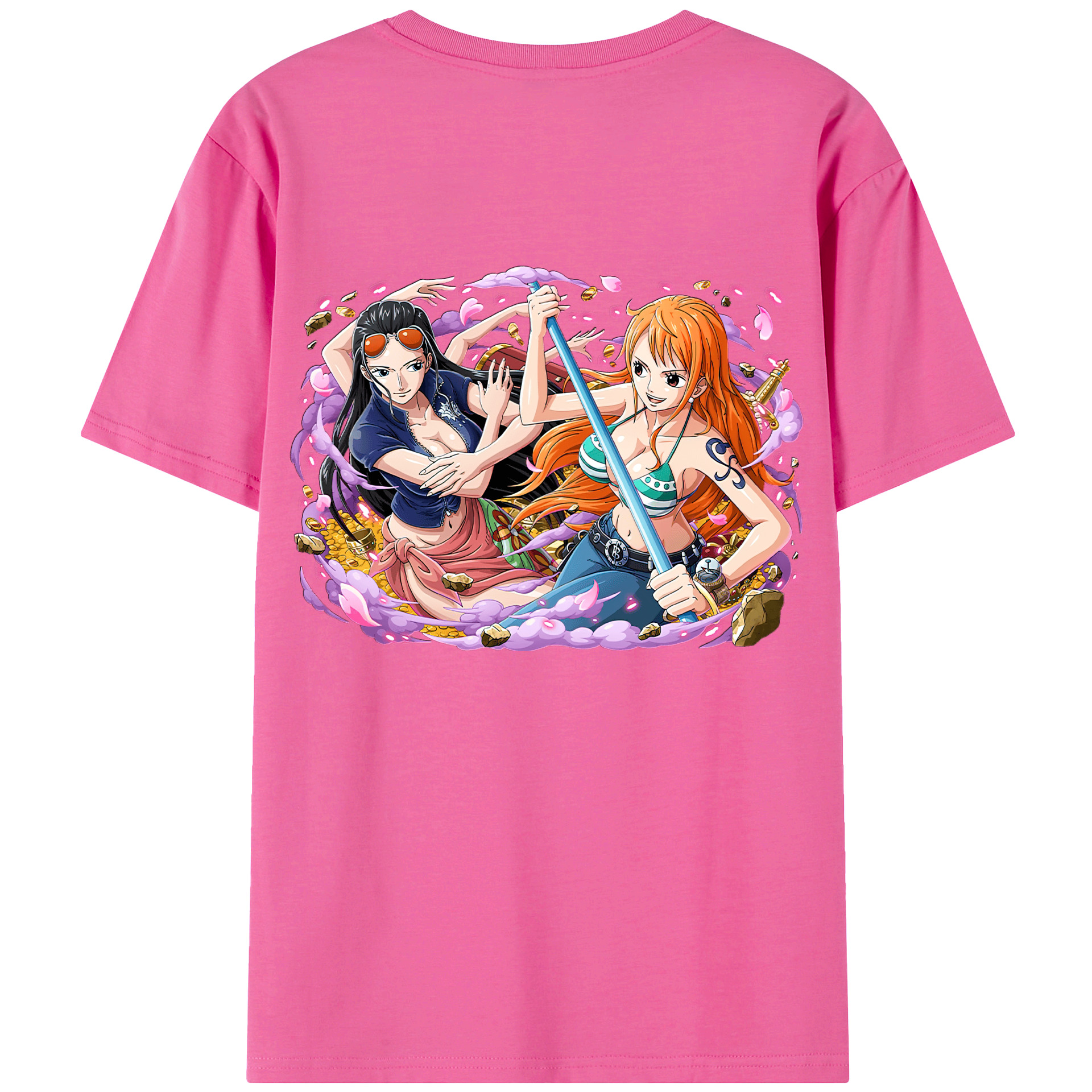 ワンピース ニコ・ロビン ONE PIECE Nico Robin レディース半袖Tシャツ(バックプリント)